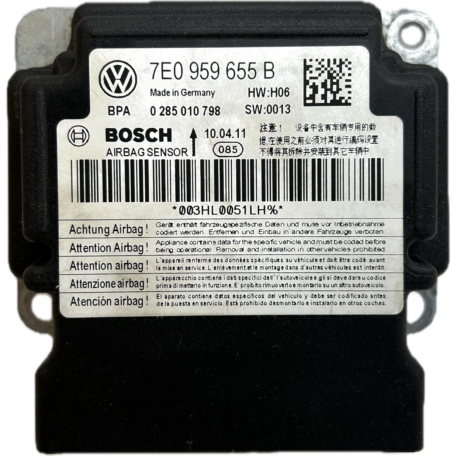 Volkswagen Caddy SA Airbag-Steuergerät Reparatur