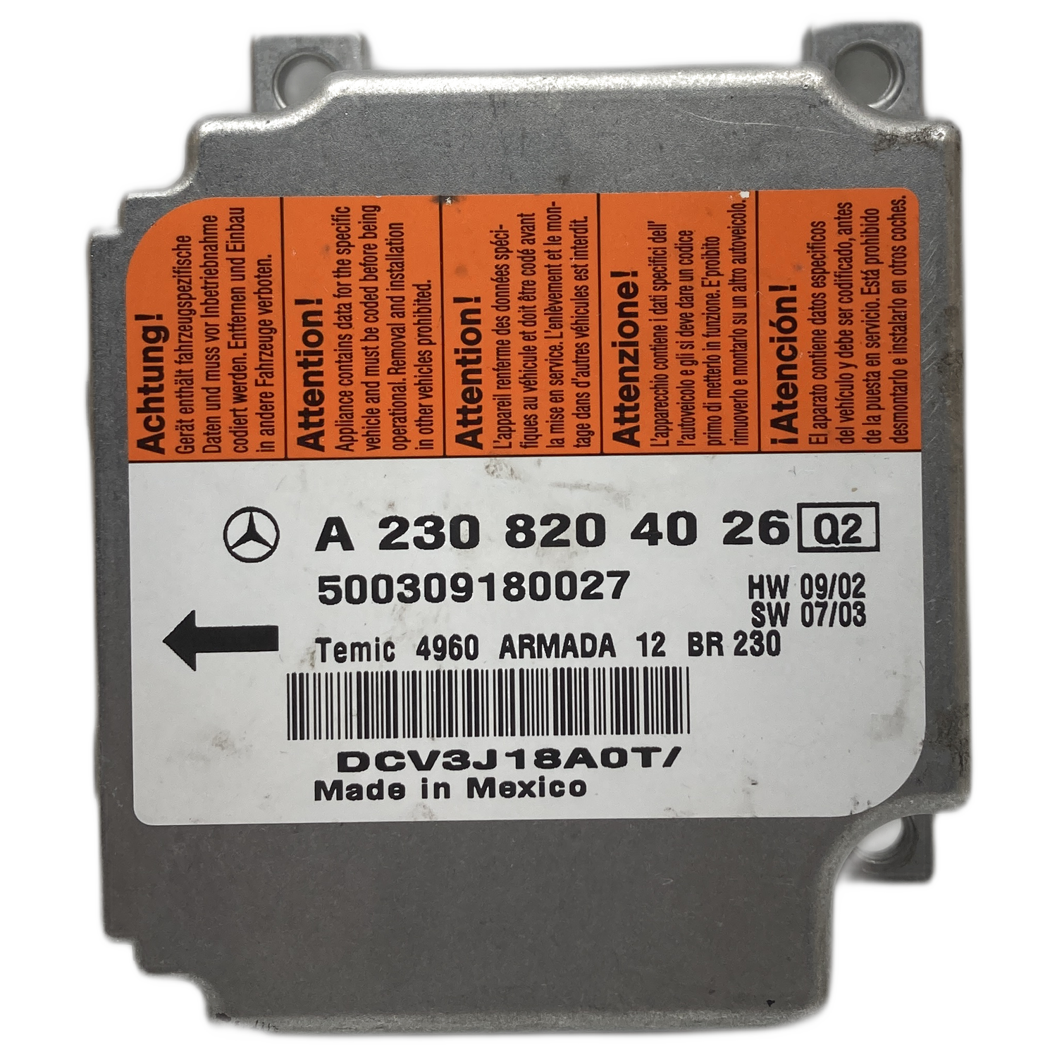 Mercedes-Benz SL R230 Airbag-Steuergerät Reparatur